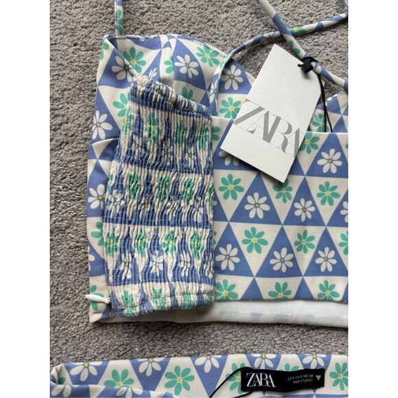 NWT ZARA printed Pants and Croptop Set, Small $100 E4 - Picture 4 of 9